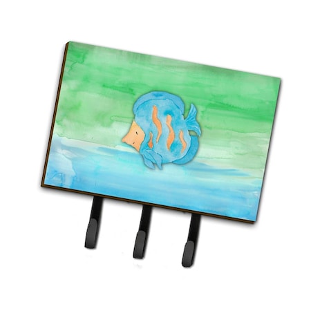 Carolines Treasures Blue Fish Watercolor Leash or Key Holder BB7419TH68